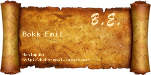 Bokk Emil névjegykártya